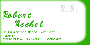 robert mechel business card